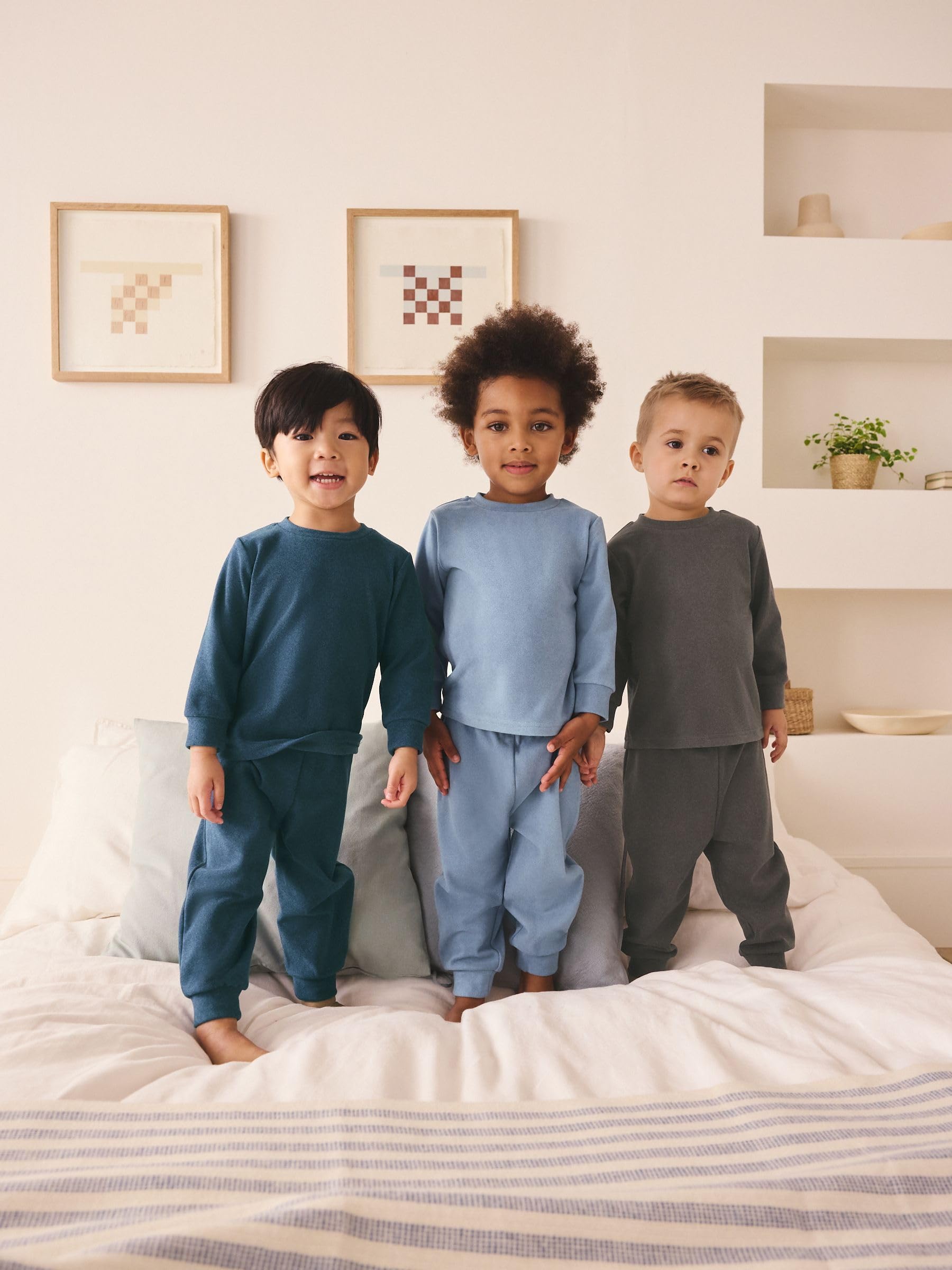 NEXT Ragazzo Confezione da 3 Pigiami Comodi | Bambino, Standard, Mid Rise, Pull On, Lavabile in lavatrice