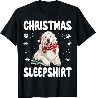 Great Pyrenees Dog Nightgown Pajama Christmas Sleepshirt Men Women Kids T-Shirt