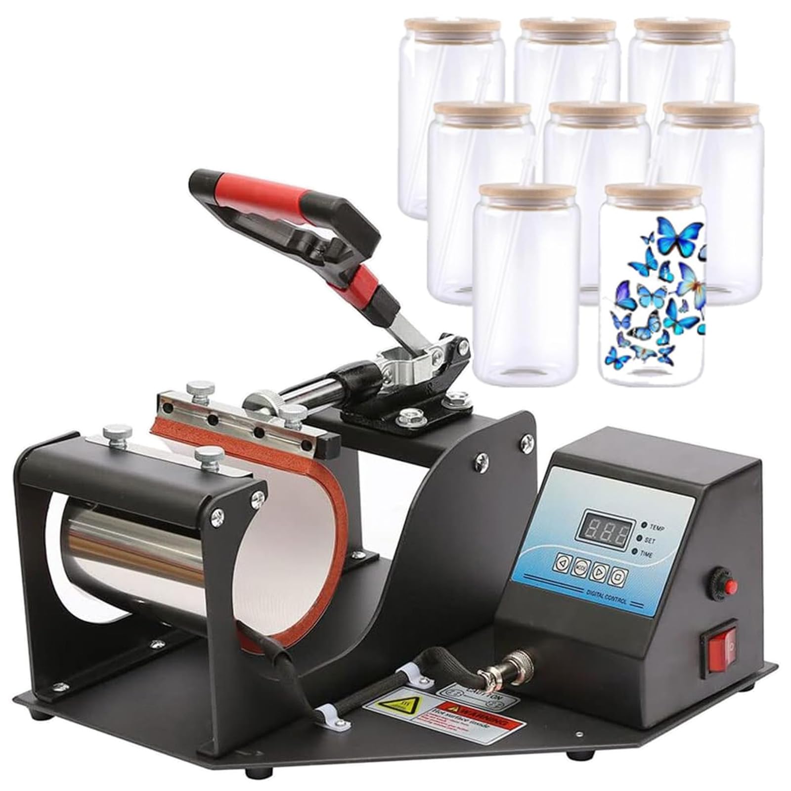 Prensa TéRmica 2 En 1 Para Vasos, Prensa TéRmica, Para ImpresióN Por Transferencia TéRmica En Tazas De 11 Oz, Con Control Digital, ImpresióN Por SublimacióN Para Tazas