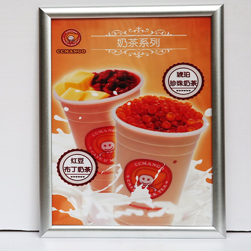 MruiksAluminum Snap Frames,Metal Clip Open Poster Holders for Quick Changes,25mm Profile,Silver Color (29.7x42cm)