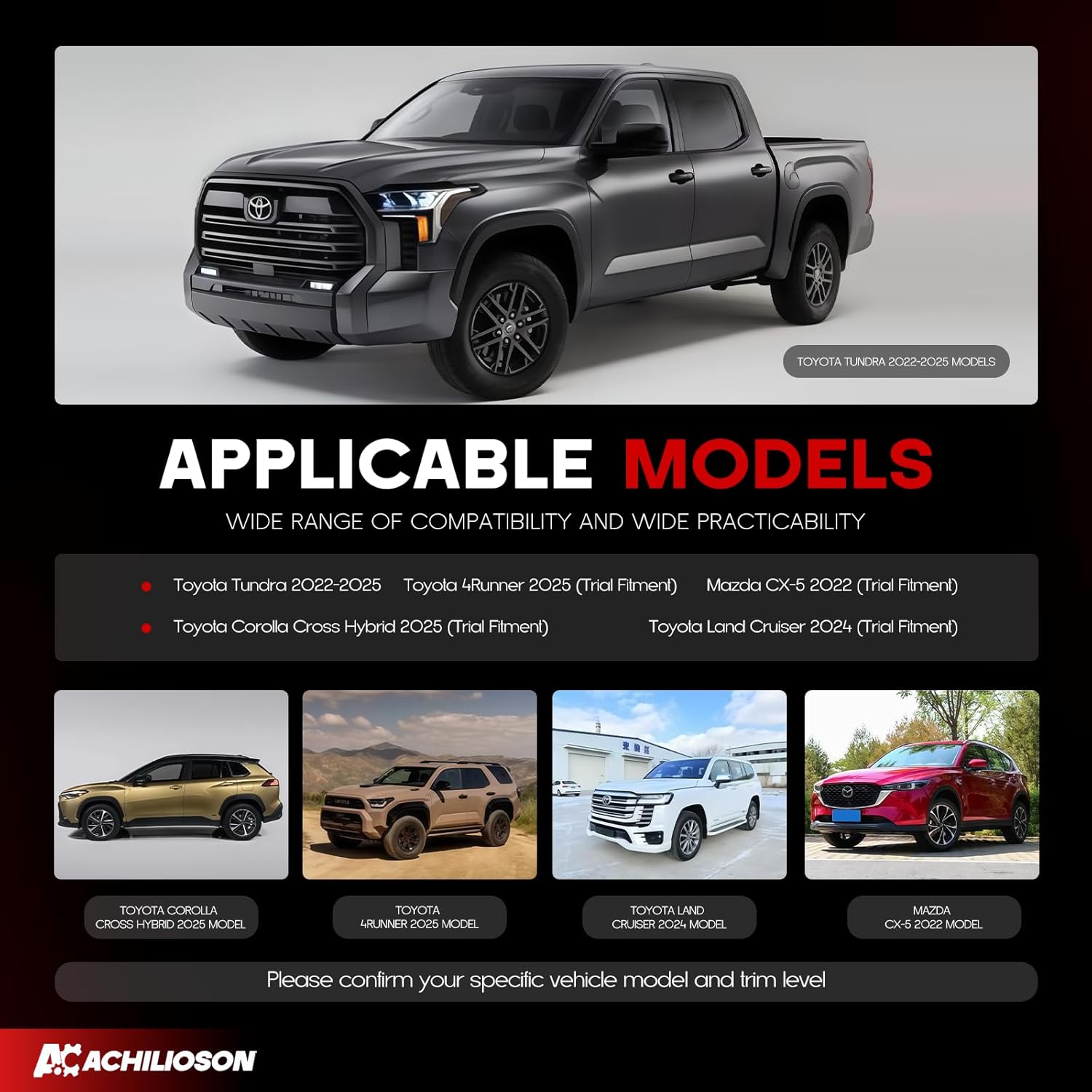 2PCS Front Seat Recline Lift Spacers Kit - Adjustable Seat Riser Blocks for 2022-2025 3rd Gen Toyota Tundra (Driver/Passenger Compatible) | Enhanced Seat Height & Recline Adjustment Accessories