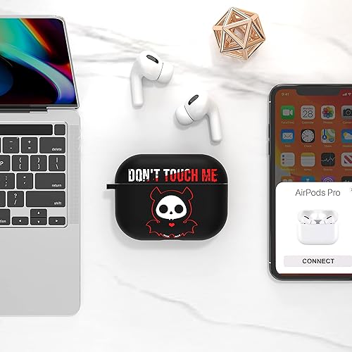 Miniatura 6 de Maxjoy Funda para AirPods Pro, Cool Air Pod Pro para mujeres y hombres, de silicona, linda funda protectora suave para iPods Pro con llavero para