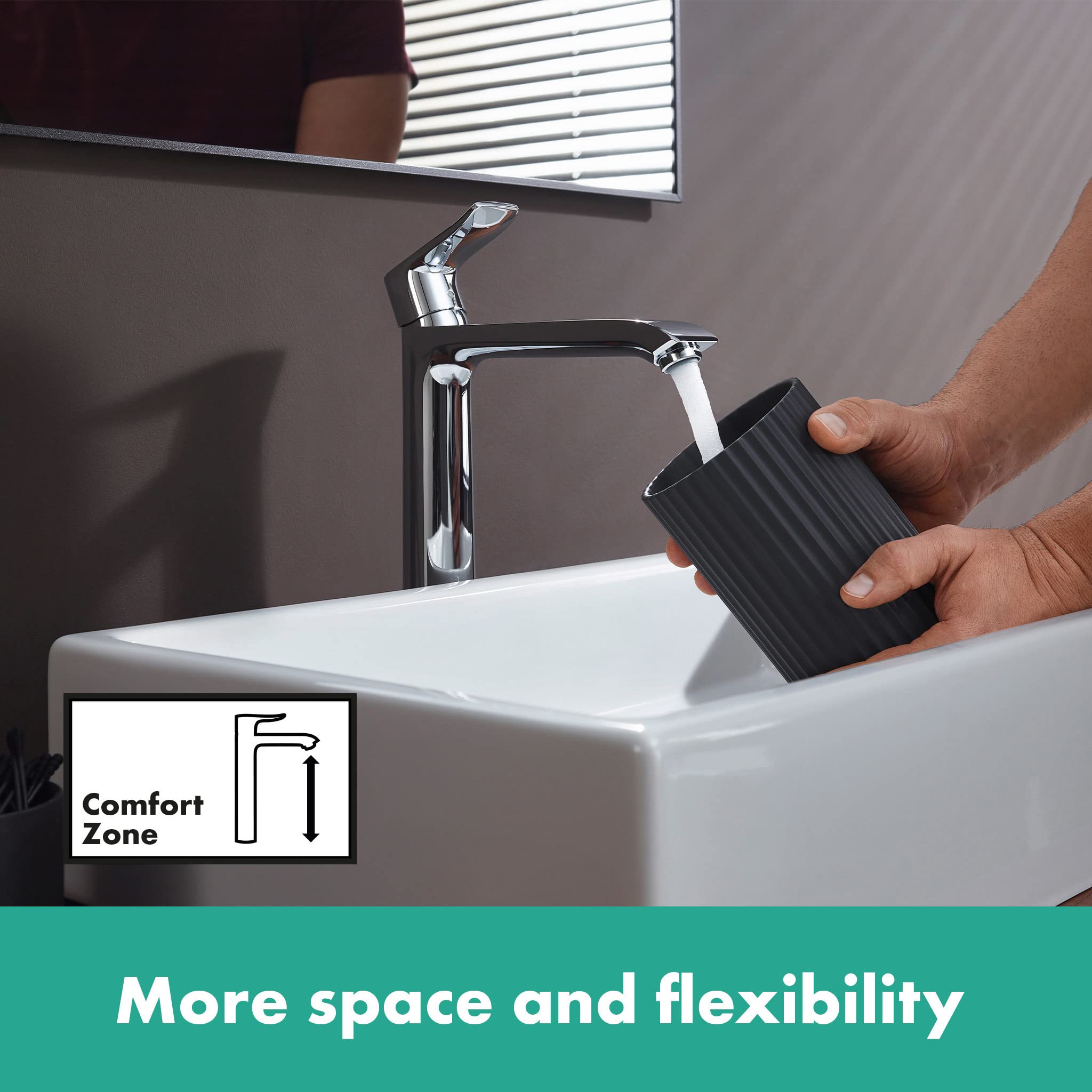 hansgrohe Metris Jednouchwytowa bateria umywalkowa 260 z cięgłem chrom, 31082000