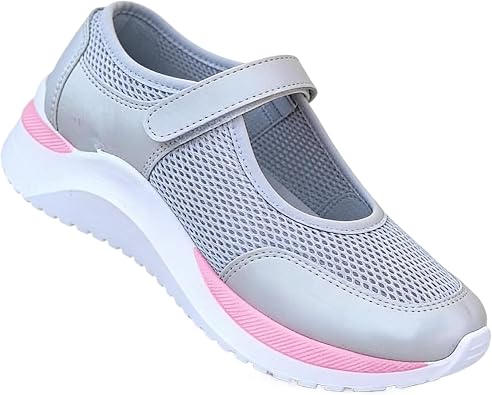 Lightweight Breathable Womens Mary Jane Flats - Summer Cutout Design Mesh Walking Shoes for Casual Comfortable Sneakers