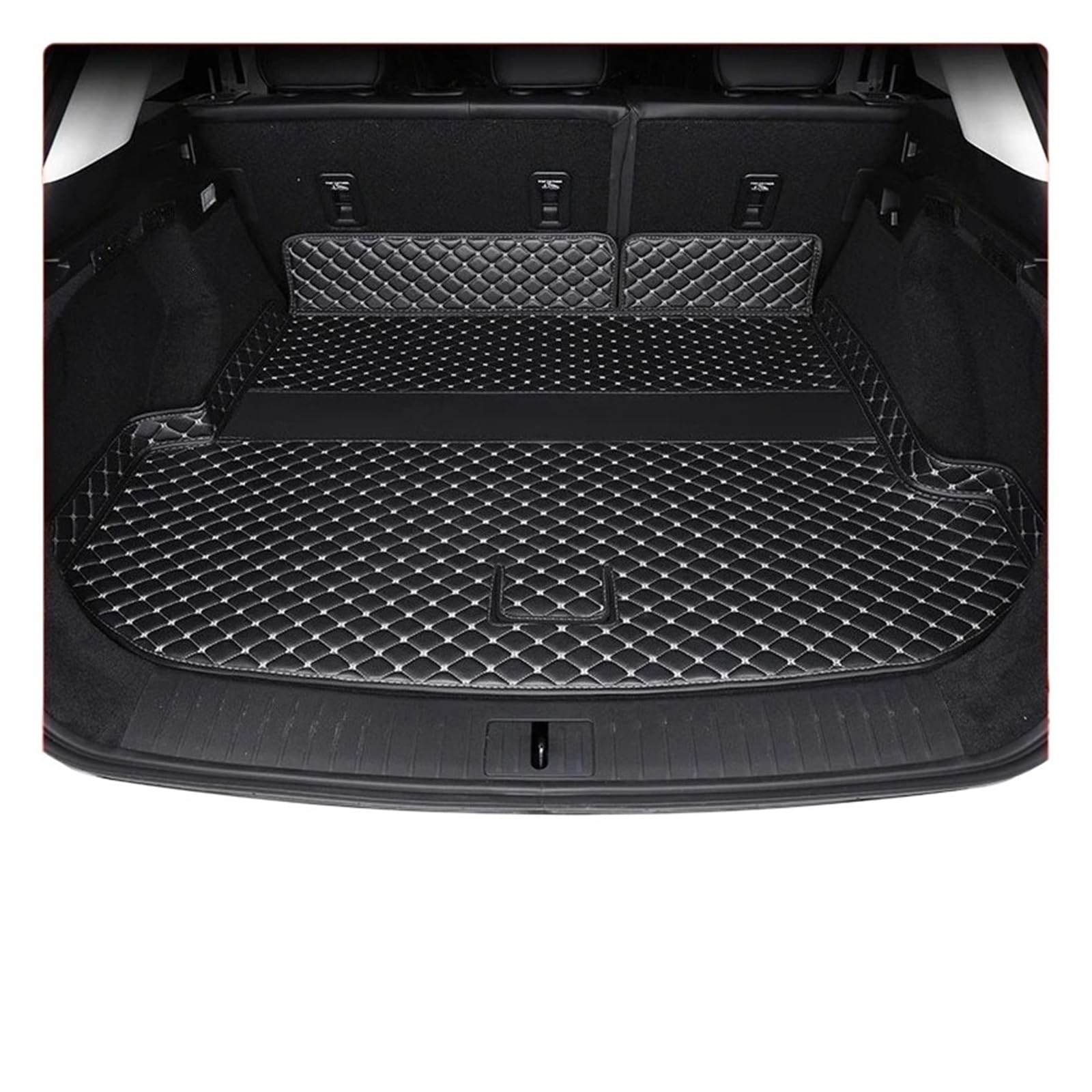 para OMODA 9 para PHEV para SHS C9 para 2025 Alfombrilla para Maletero Coche Revestimiento Protección Carga Cuero Accesorios Alfombrilla Maletero Coche(1P Black Beige)