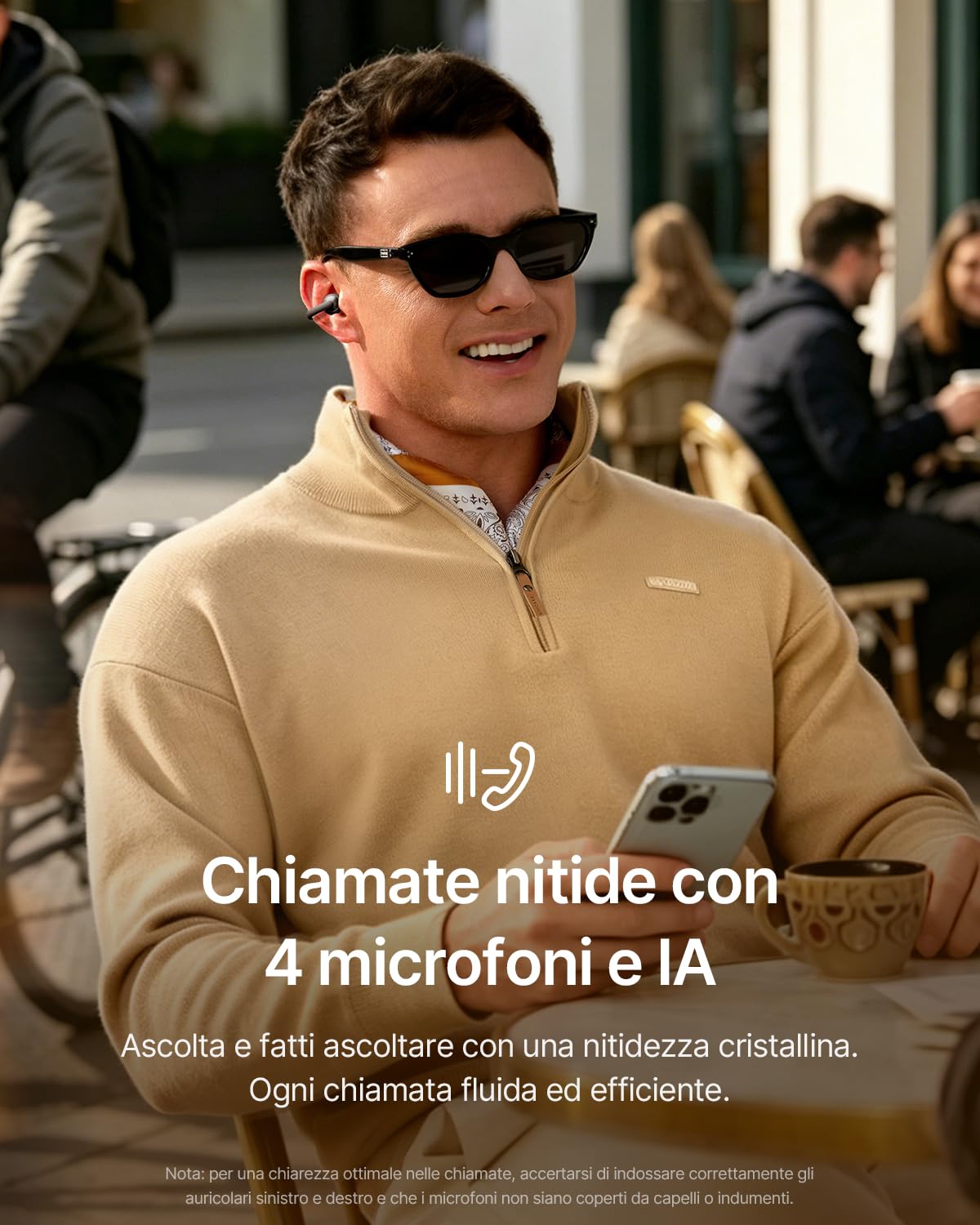 Baseus MC2 Cuffie Open-Ear, Auricolari a Clip con CloudComfort 2.0, Hi-Res Audio, LDAC, SuperBass 3.0, Bluetooth 6.0, 4 Microfoni con IA per chiamate nitide, 55 h di autonomia, IP67, leggeri 5,1 g