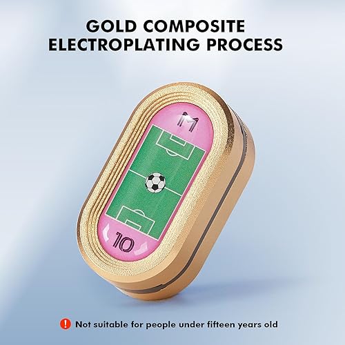 Miniatura 5 de Deslizador de ladrillo de metal, deslizador sensorial magnético EDC para adultos, juguetes para aliviar la ansiedad, el estrés y la ira (fútbol)