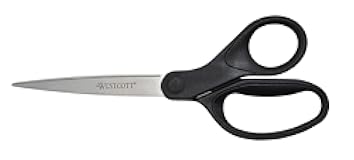 Westcott 16451 8-Inch KleenEarth Recycled Scissors For Office and Home, Black