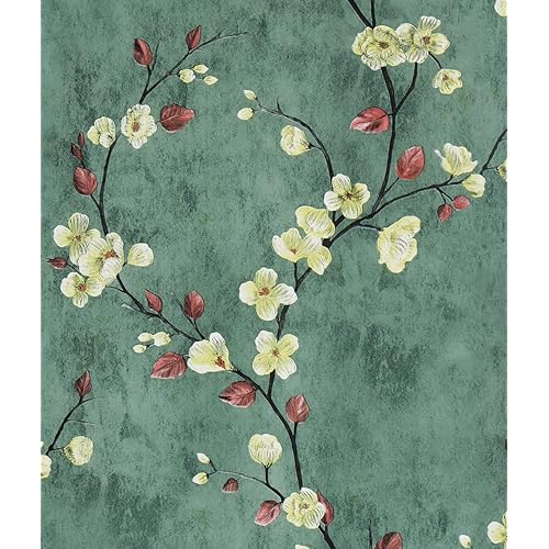 Peel and Stick Wallpaper Floral Contact Paper Floral Wallpaper Removable Wallpaper Waterproof Wallpaper Vinyl Roll for Wall Furniture Cabinet 118"x17.7"