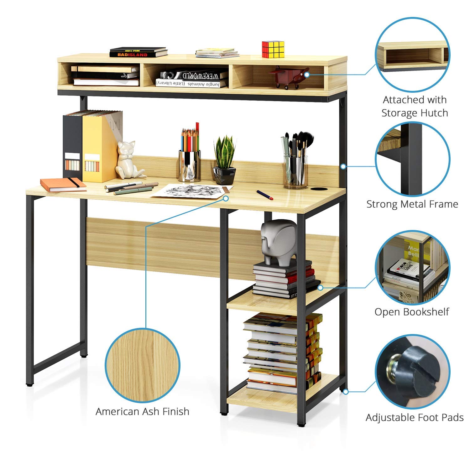 VIPEK Computer Desk 42 Inch Small Desk for Small Spaces, School Student