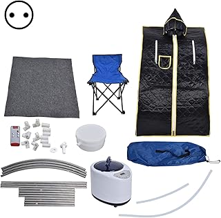 Gavigain Kit de caja de tienda de campaña con generador de vapor de 1000 W, vaporizador de sudor ajustable de 1 a 9 velocidades para terapia de SPA, pérdida de peso, color negro