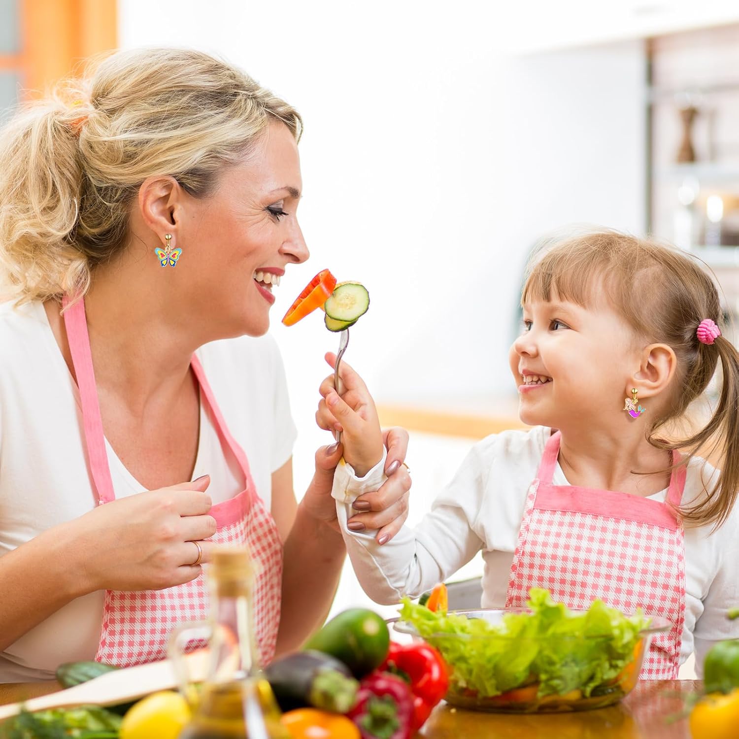 20 Pairs Clip on Earrings -Cute Clip Earrings Hypoallergenic,Dress-Up Accessorie - Image 3