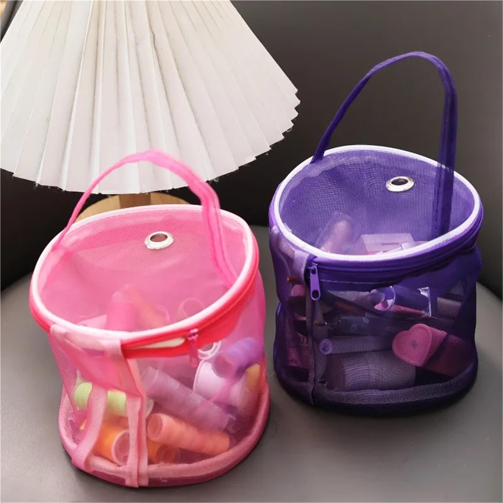projekttasche für strickzeug 1/10PCS Portable Knitting Yarn Ball Storage Case Round Empty Mesh Bag Basket Crochet Sewing Accessories Container Home Organizer für Wolle und Strickzubehör(Green,10pcs)