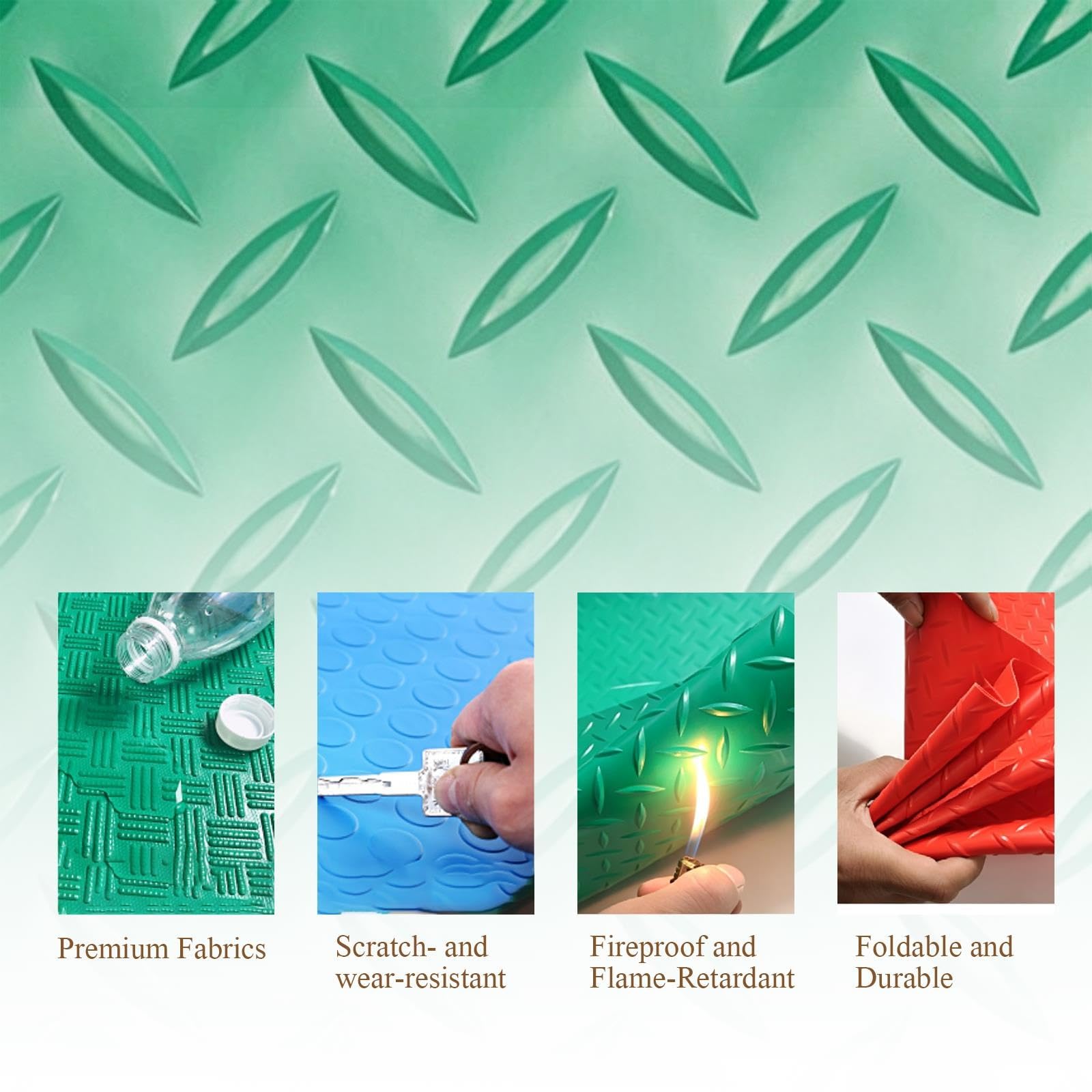 Tappeto PVC Texture Diamante, Tappeto Antiscivolo Tagliabile