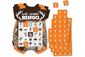 Gone Hunting Picture Bingo Cards Set - Deer Hunting Camo Baby Shower