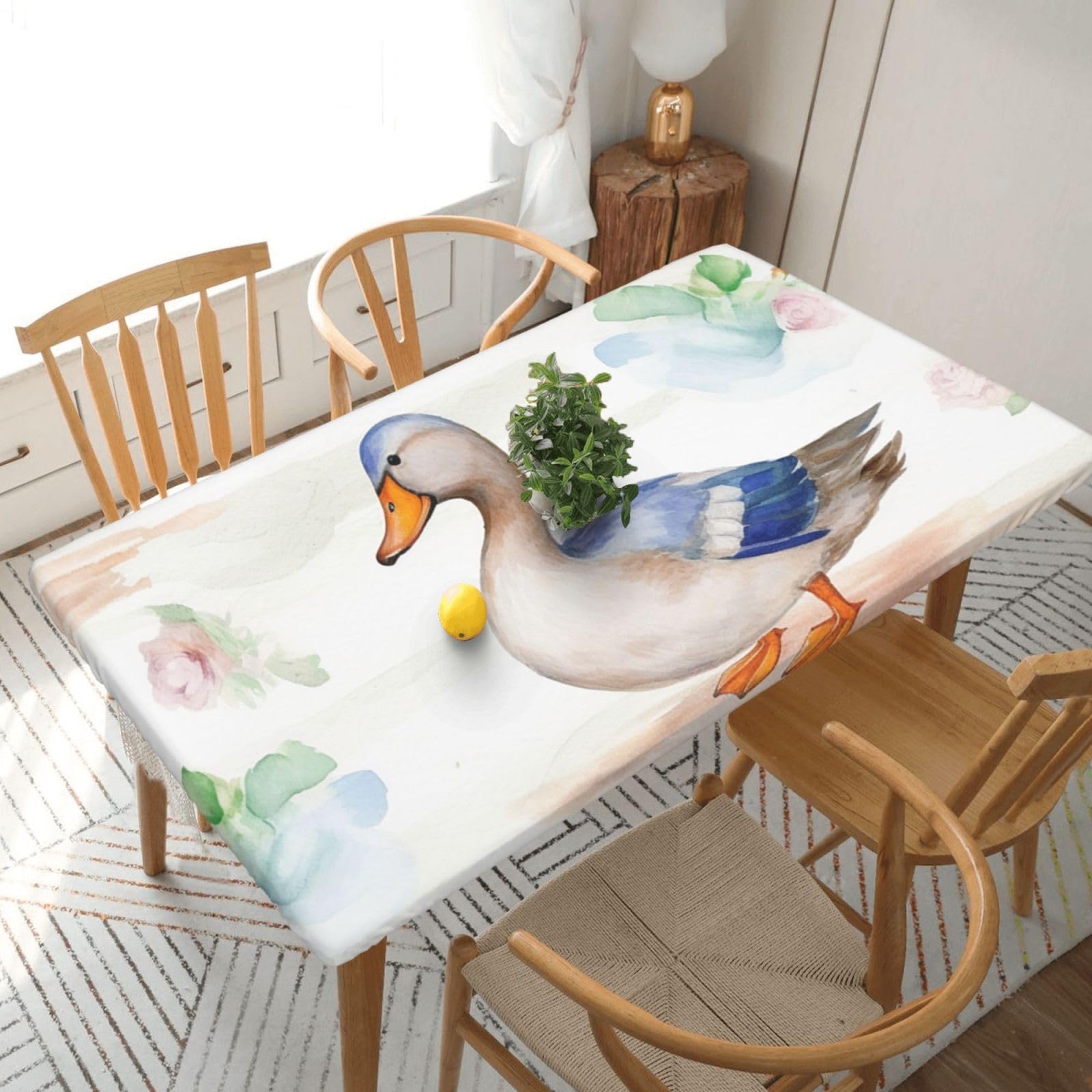 Nappe de table rectangulaire imperméable et lavable pour simplifier vos repas de fête