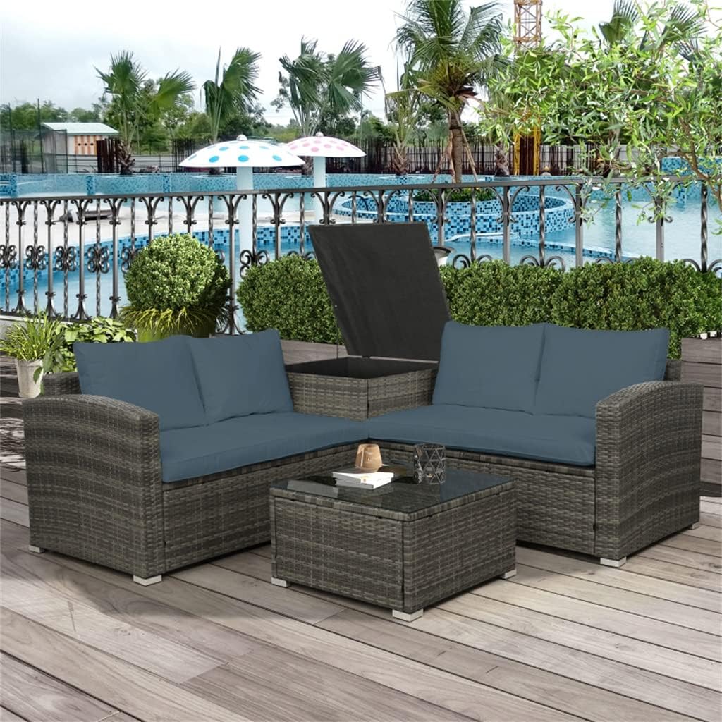 Outdoor Round Bed Courtyard Rattan Sofa Outdoor Recliner Beach Chair Balcony Swimming Pool Lazy Lying Bed Sofa (D As Shown)