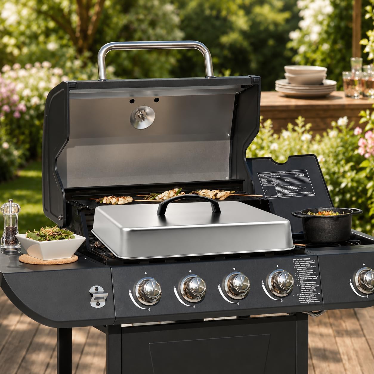 Rectangular Basting Cover, Griddle Dome for Outdoor Cooking, 13"x11.2"x2.5" | Stainless Steel Griddle Lid, Cheese Melting Dome for Use in Flat Top Grill Cooking & Keeps Cooked Food Warm