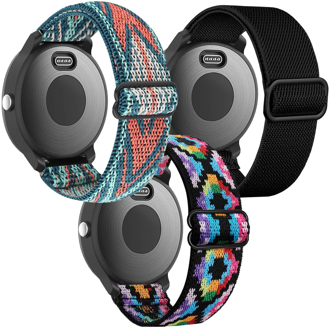 GARTOO Elastic Bands for Garmin Vivoactive 4/Venu 2 45mm/Venu 3/Forerunner 255/955/265/965 Watch Bands, 22mm Nylon Sport band for Amaz fit GTR 4,GTR 3