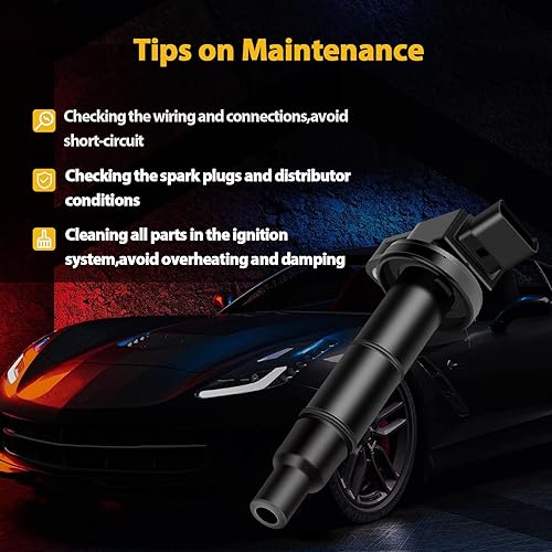 Vista 170 de OCPTY Juego de 4 bobinas de encendido compatibles con OE: UF604 C1685 apto para Mazda 3 para Mazda 5 2008-2015