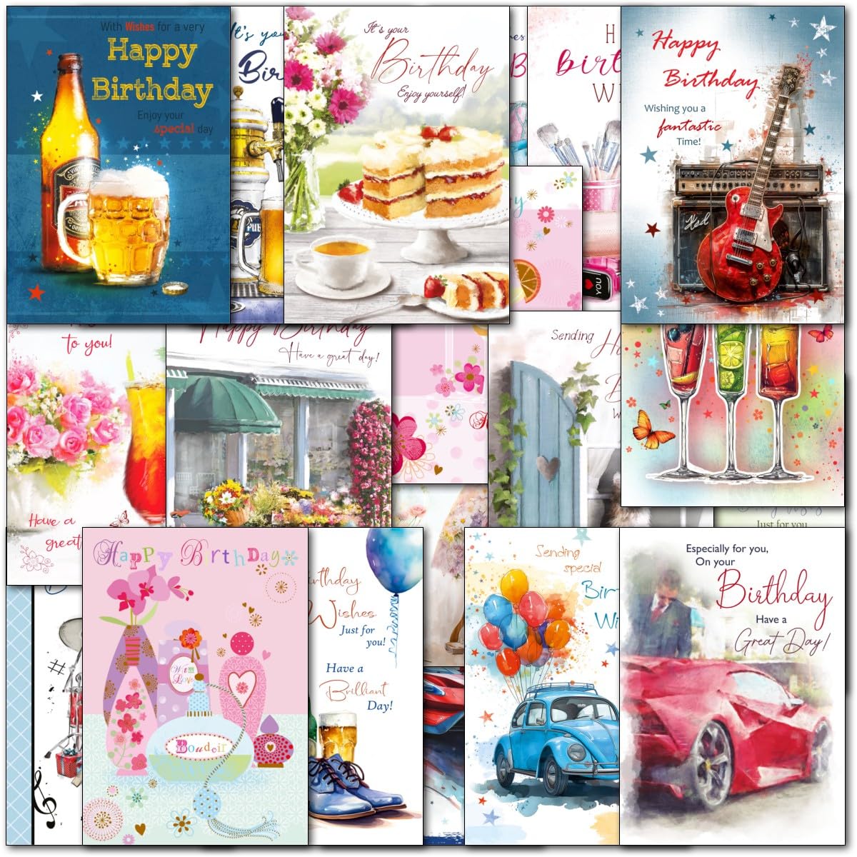 Doodlecards Mixed Male Birthday & Blank Cards Pack Of 10 All Different - View #8