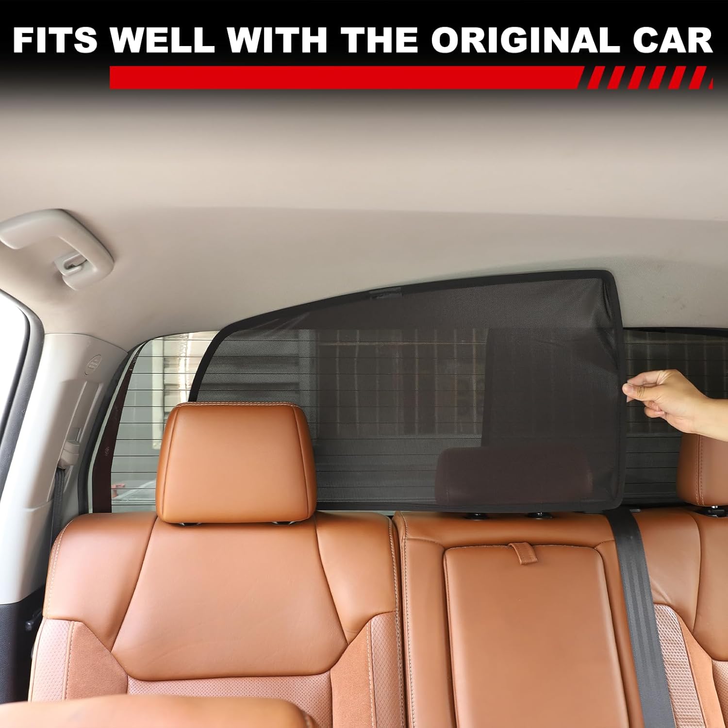 100% Protection Compatible with Toyota Tundra 2007-2021 Shade Breathable Mesh Car Curtains Door/Window Net Car Window Screens for Camping (2 PCS Rear Trunk)