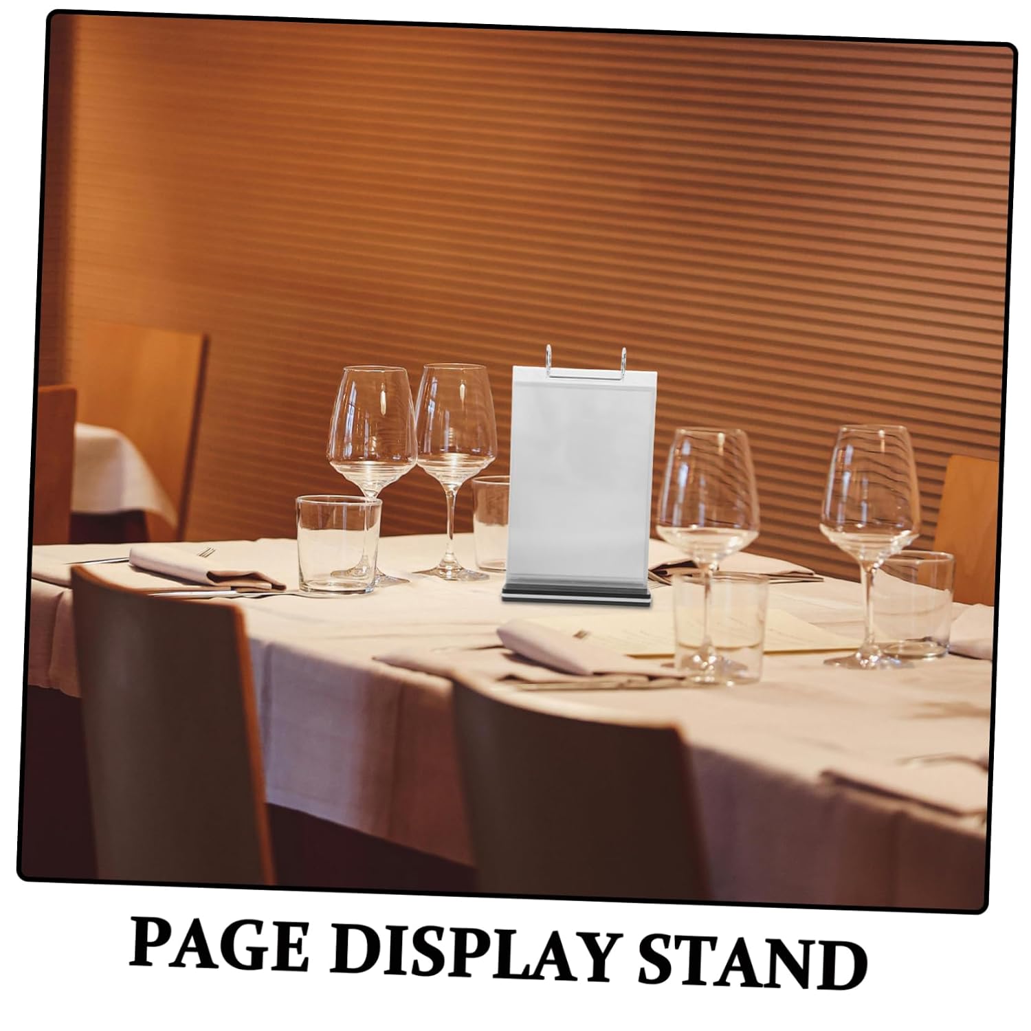 Acrylic Flip Display Card for Sign Stands Pages Menu Holder Stand for Table Display