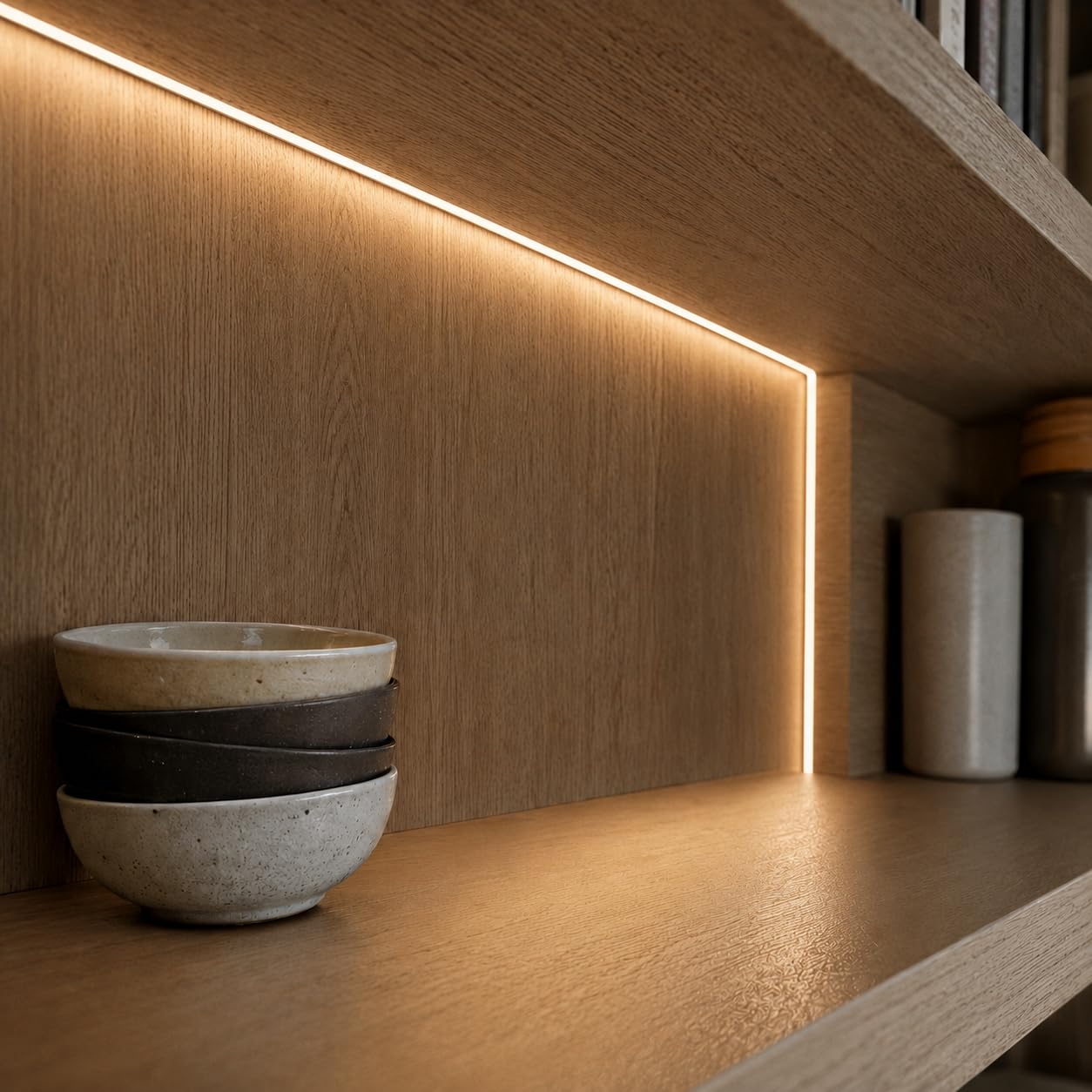 Liść | LumaFlex 606 LED profil silikonowy Freecut, taśma świetlna LED 5 m, taśma LED 12 VDC, ciepła biel 3000 K, 696 lm/m, 6 x 6 mm, możliwość ściemniania, IP65, oświetlenie mebli