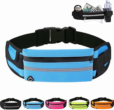 Anti-theft Invisible Waist Bag, Anti-Theft Money Belt Multifunctional Outdoor Sports Waist Bag, for Outdoor Running Blue