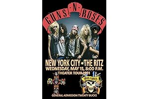 Guns N' Roses The Ritz NYC Replica 1991 Concert Poster