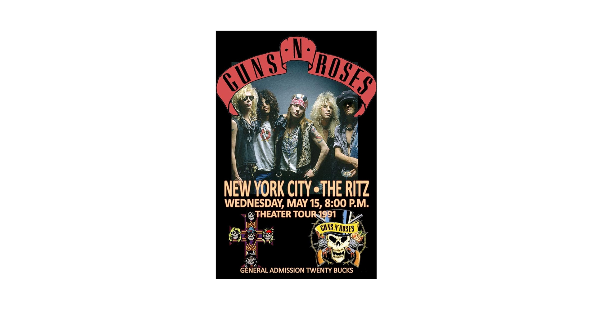 Amazon.com: GUNS N ROSES THE RITZ NYC REPLICA 1991 CONCERT
