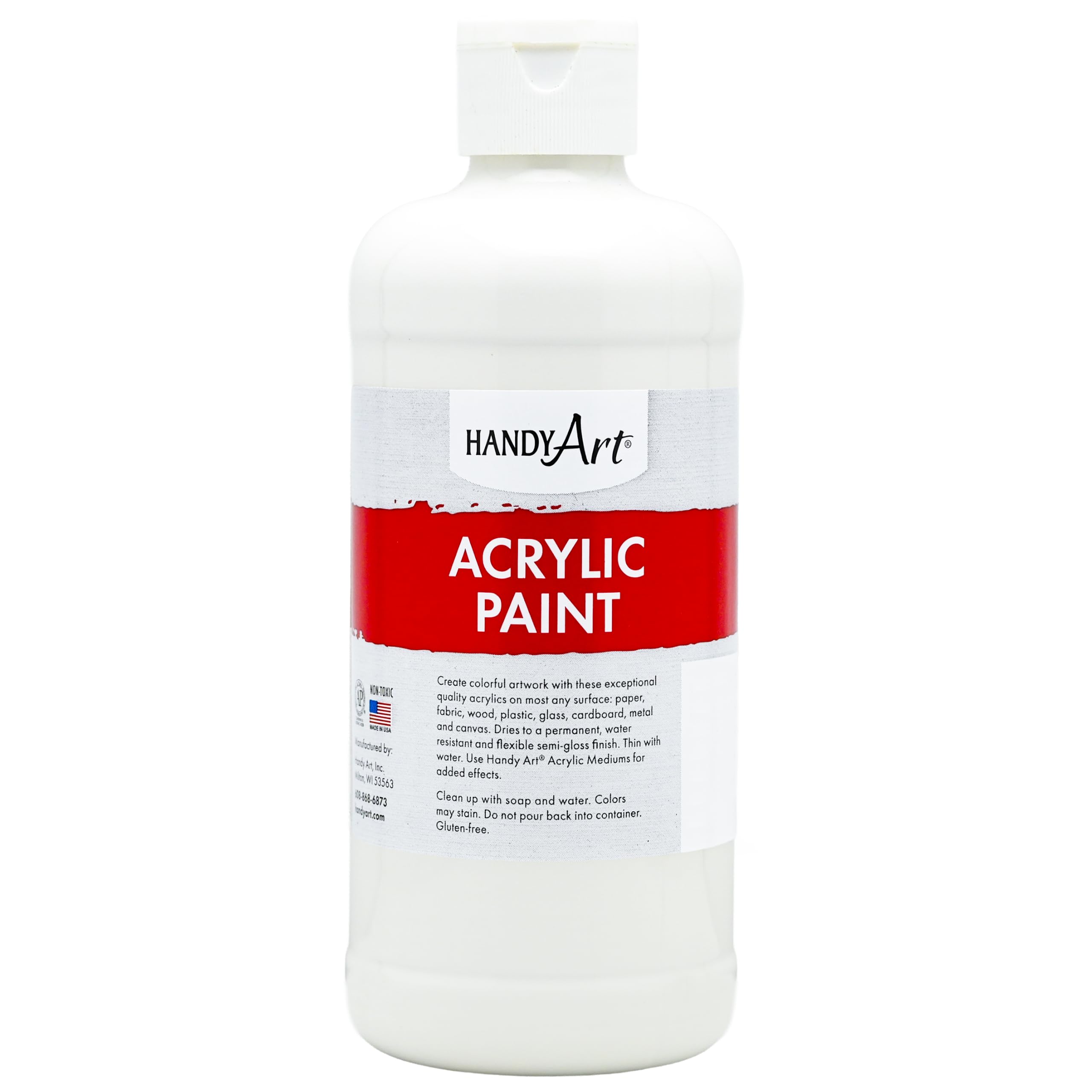 Handy Art by Rock Paint 16 oz étudiants en peinture acrylique Blanc titane