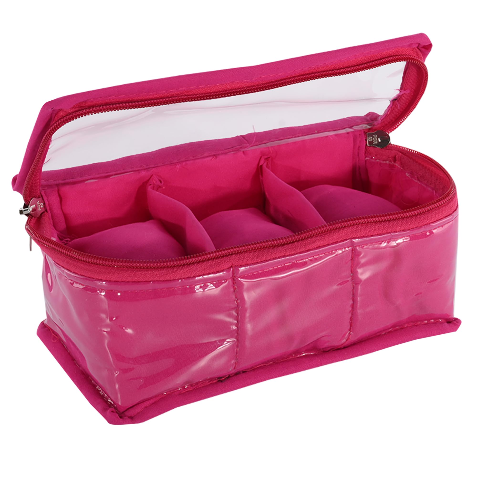 Kuber Industries Watch Organizer | 3 Slot Watch Box | Watches Organizer for Gifting | Travel Bracelet Holder | Watch Case for Men And Woman | Top Visible Window | Pink (B0D17HS37J) Amazon Price History, Amazon Price Tracker