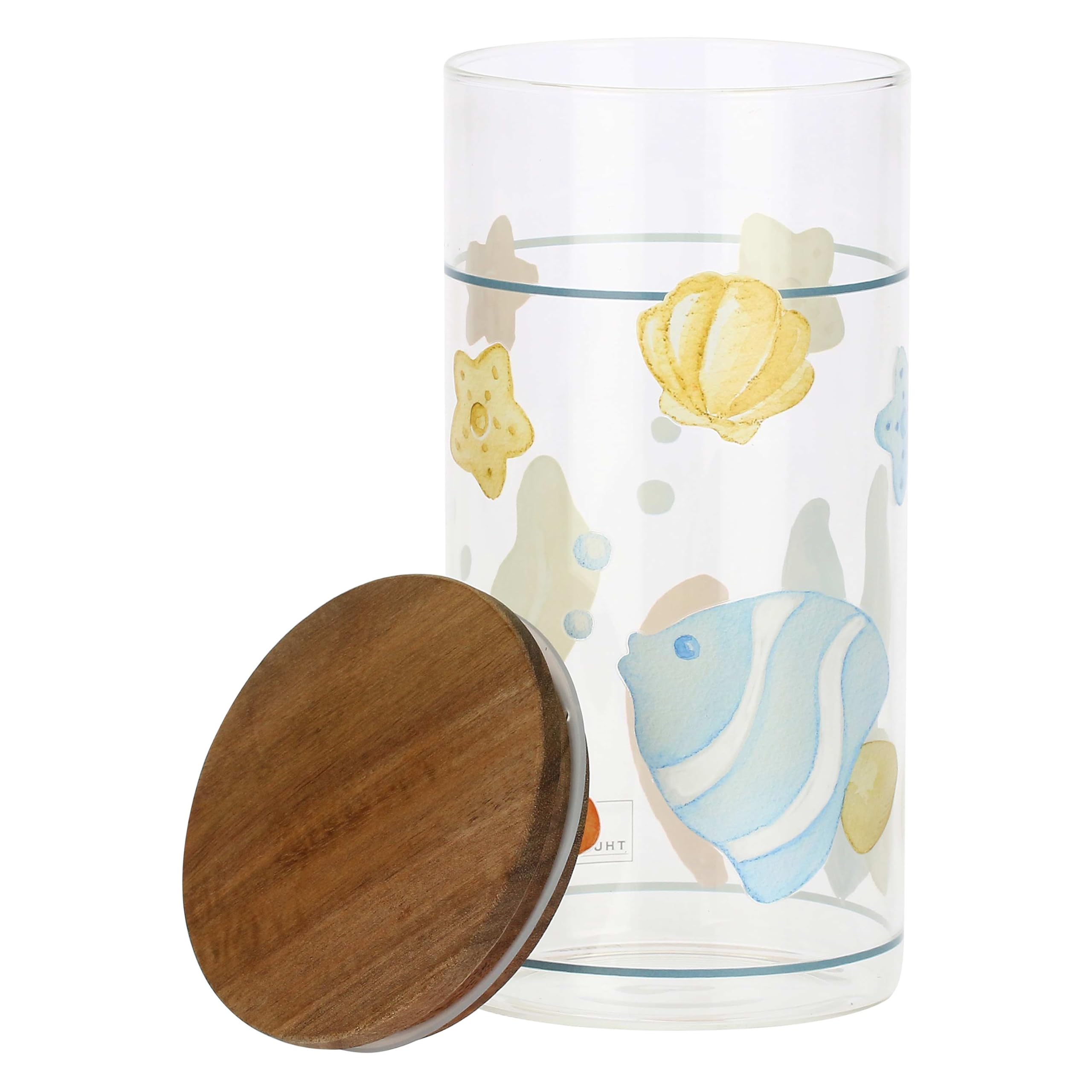 THUN, Barattolo in Vetro, Versione Grande, Contenitori per Alimenti, Linea Mare da Amare, Ø 10 cm, 15 cm, 900 ml di Capienza
