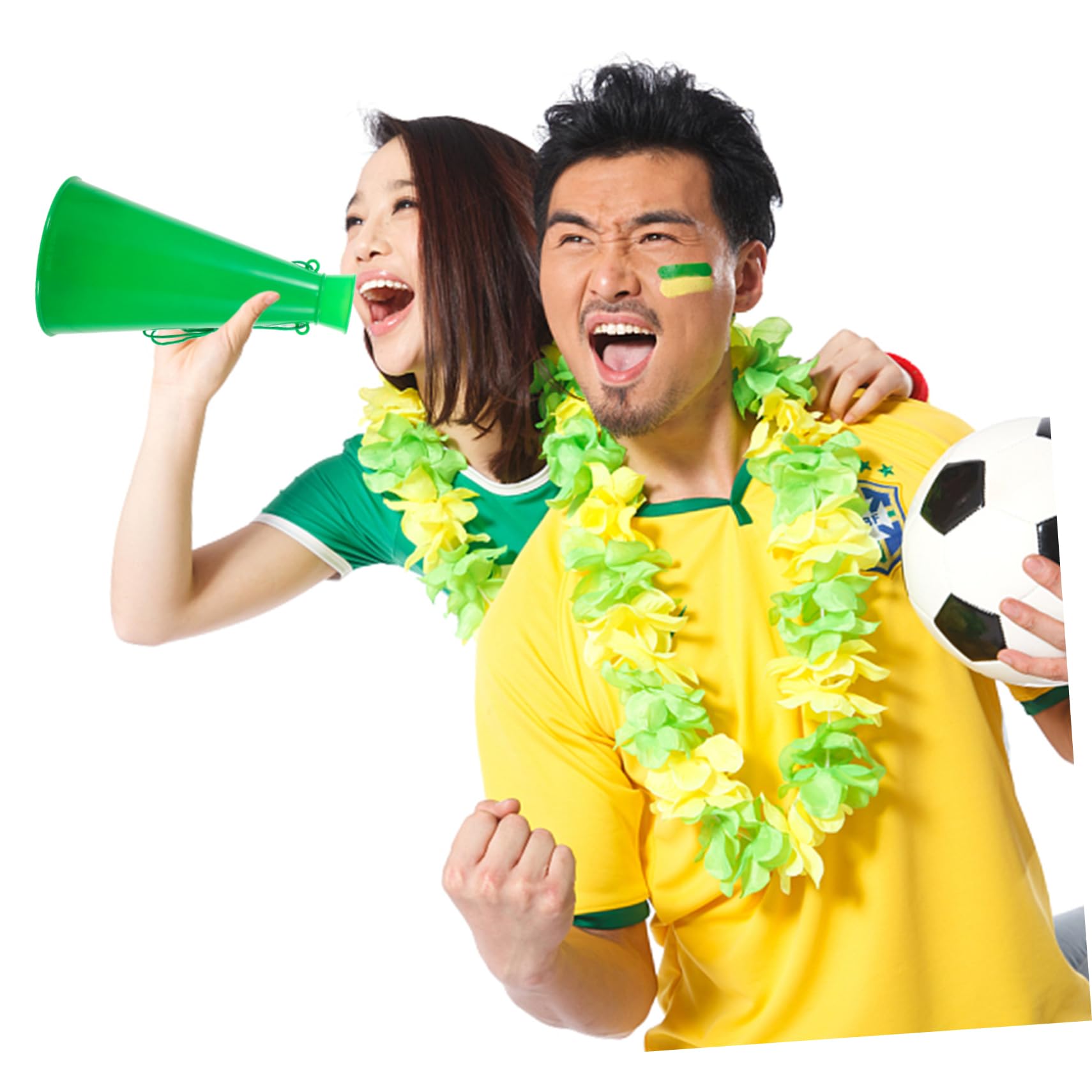 Megafono portatile in plastica verde per tifo