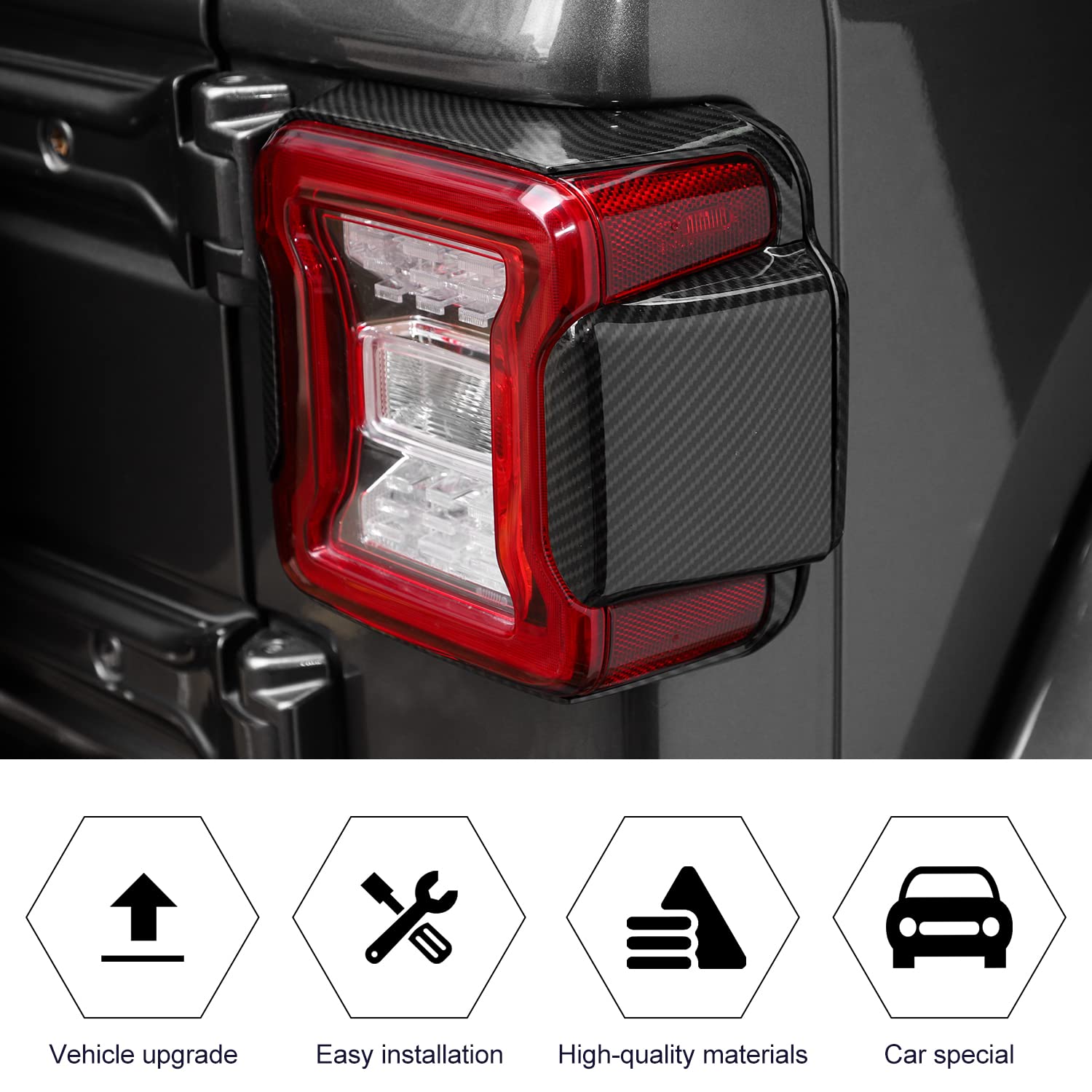 RT-TCZ Purple Tailgate Hinge Cover Trim For Jeep Wrangler JL JLU 2018-2024 - Exterior Decals, 2pcs - View #6