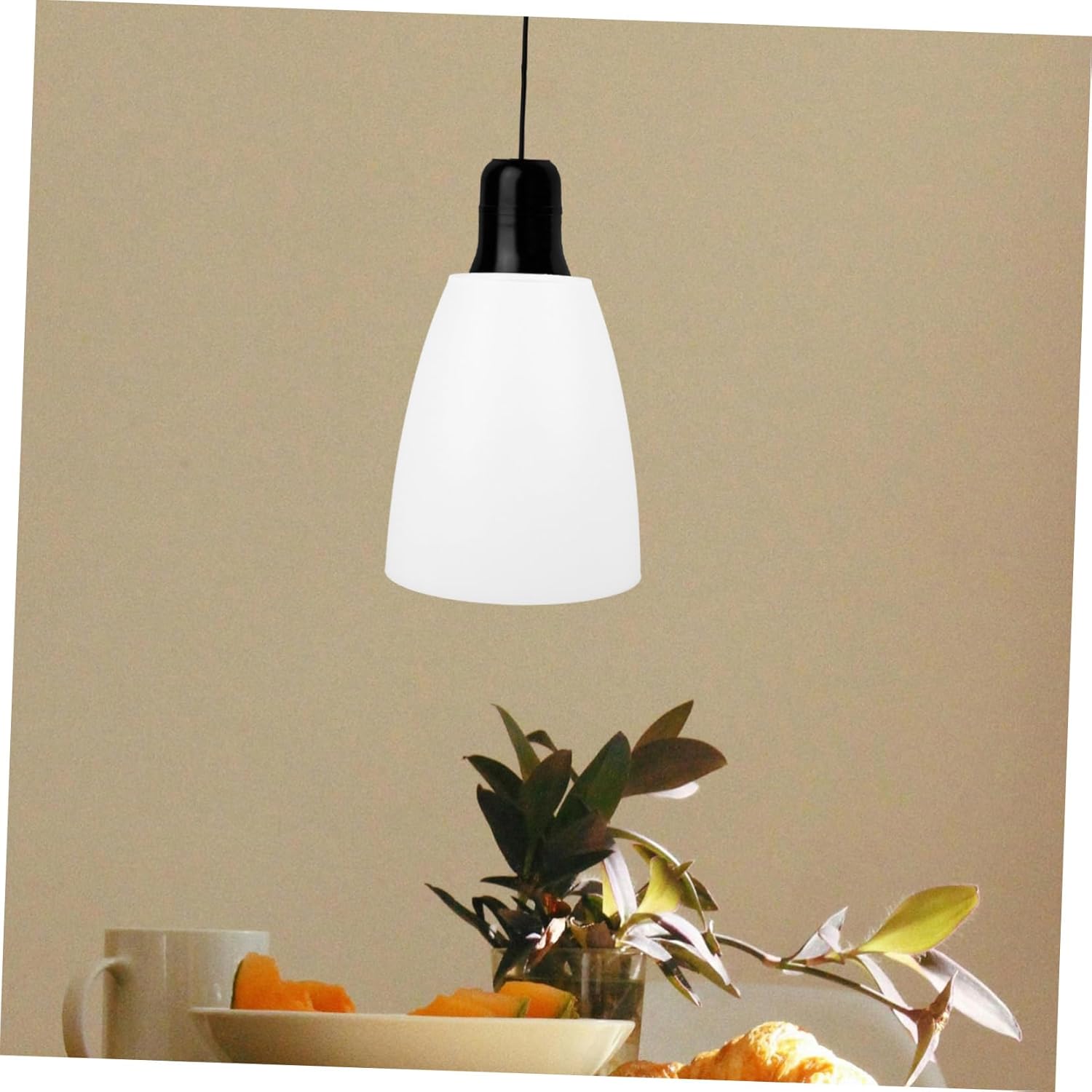 Yardwe 2-Pack Plastic Flat Lamp Shades Replacement Covers for Ceiling Light Fixtures E26 Base 4.52X3.93X3.93 Inch Indoor Light Fixture Covers Easy Install