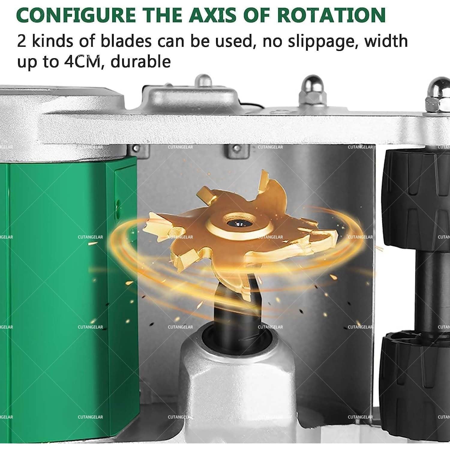 Ranuradora De Pared Eléctrica, 2000 RPM, 1100 W De Potencia, Cuchillas De 25 Mm Y 35 Mm, Diseño Portátil Con Caja. Ideal Para Electricistas, Plomeros Y Otros Contratistas.(Green)