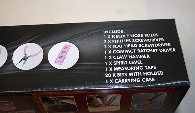 Set de 30 Herramientas de Acero al Carbono Rosa con Estuche miniatura 4