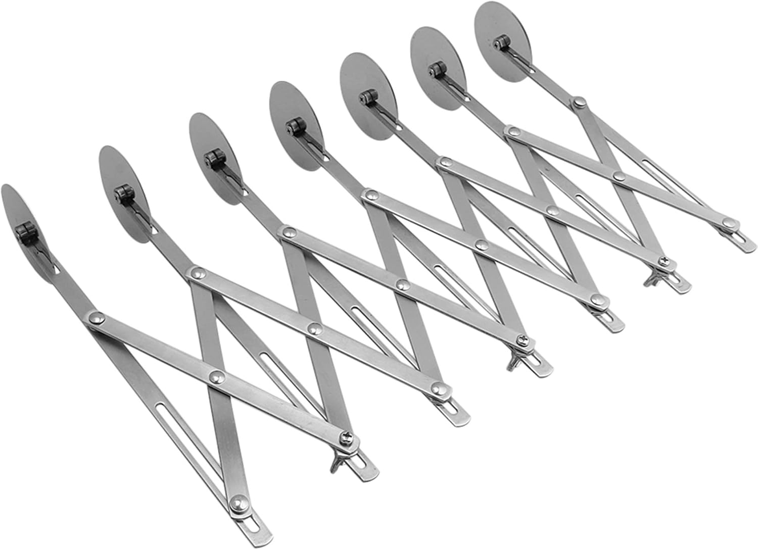 RDEXP Stainless Steel Single Side 7-Wheel Adjustable Dough Divider Pizza Pastry Slicer Grip Kitchen Tool