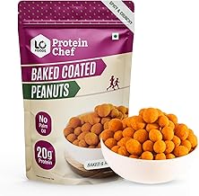 Protein Chef Baked Coated Peanuts - 150G | India's First Baked Masala Peanut Gluten Free Snack | Roasted Peanuts Namkeen | Diet Healthy Snacks | Nut Cracker Moongfali | High Protein Snacks