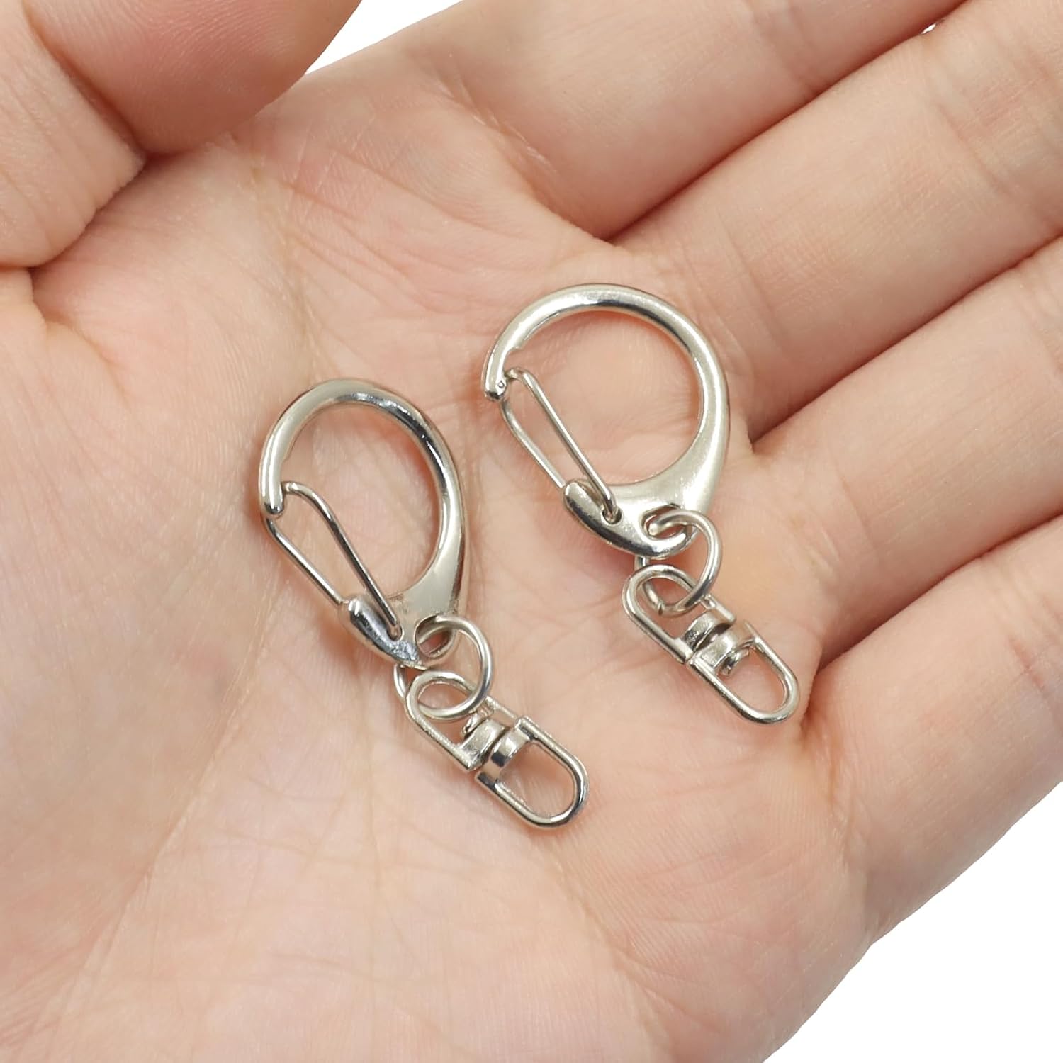 50 Pcs Lobster Claw Clasps, Silver image 4