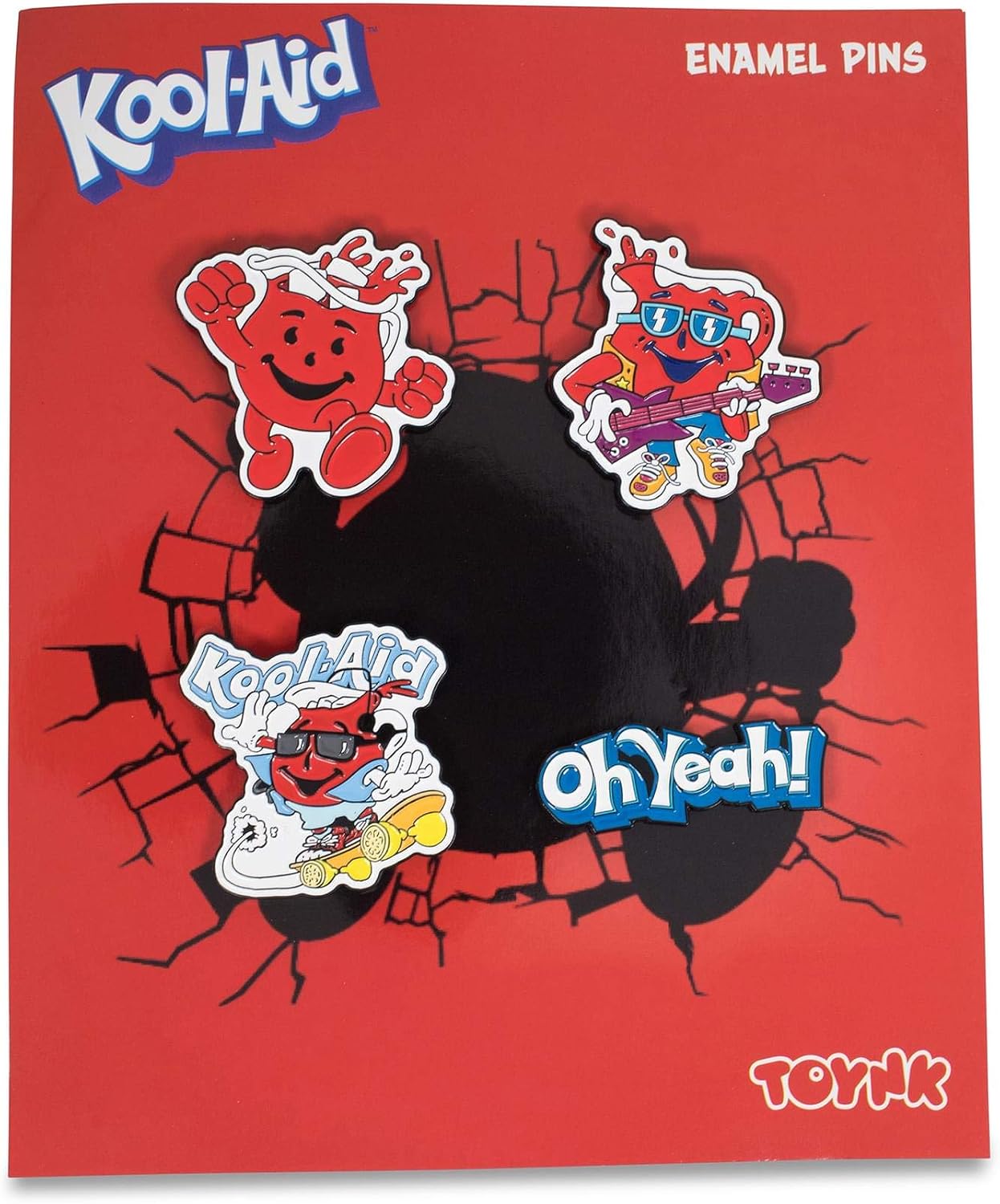 Kool-Aid Man Exclusive Enamel Pins, Set Of 4 | Officially Licensed Collectible, Metal Pins For Backpacks, Jackets | Pop Culture Novelty Gifts And Accessories