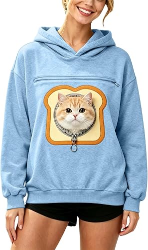 Cute Cat & Dog Pouch Hoodie Pet Carrier Sweatshirt Pup Pouch Sweatshirts