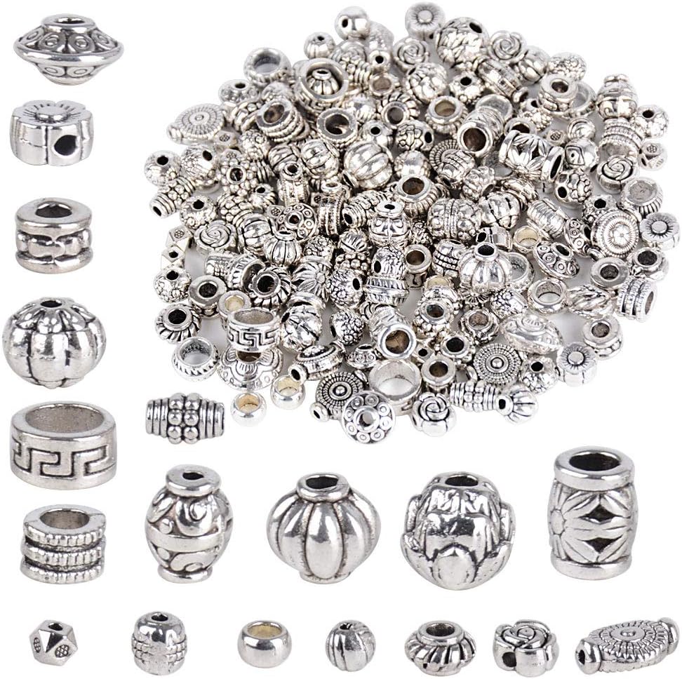 BETESSIN Silver Spacer Beads (100g) 200 Pieces