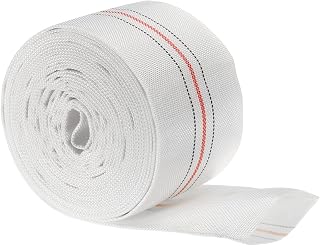 PATIKIL 50mm ID 49ft Lightweight Backwash Hose Lay Flat Reinforced Discharge PVC Hose 0.8MPa for Swimming Pool