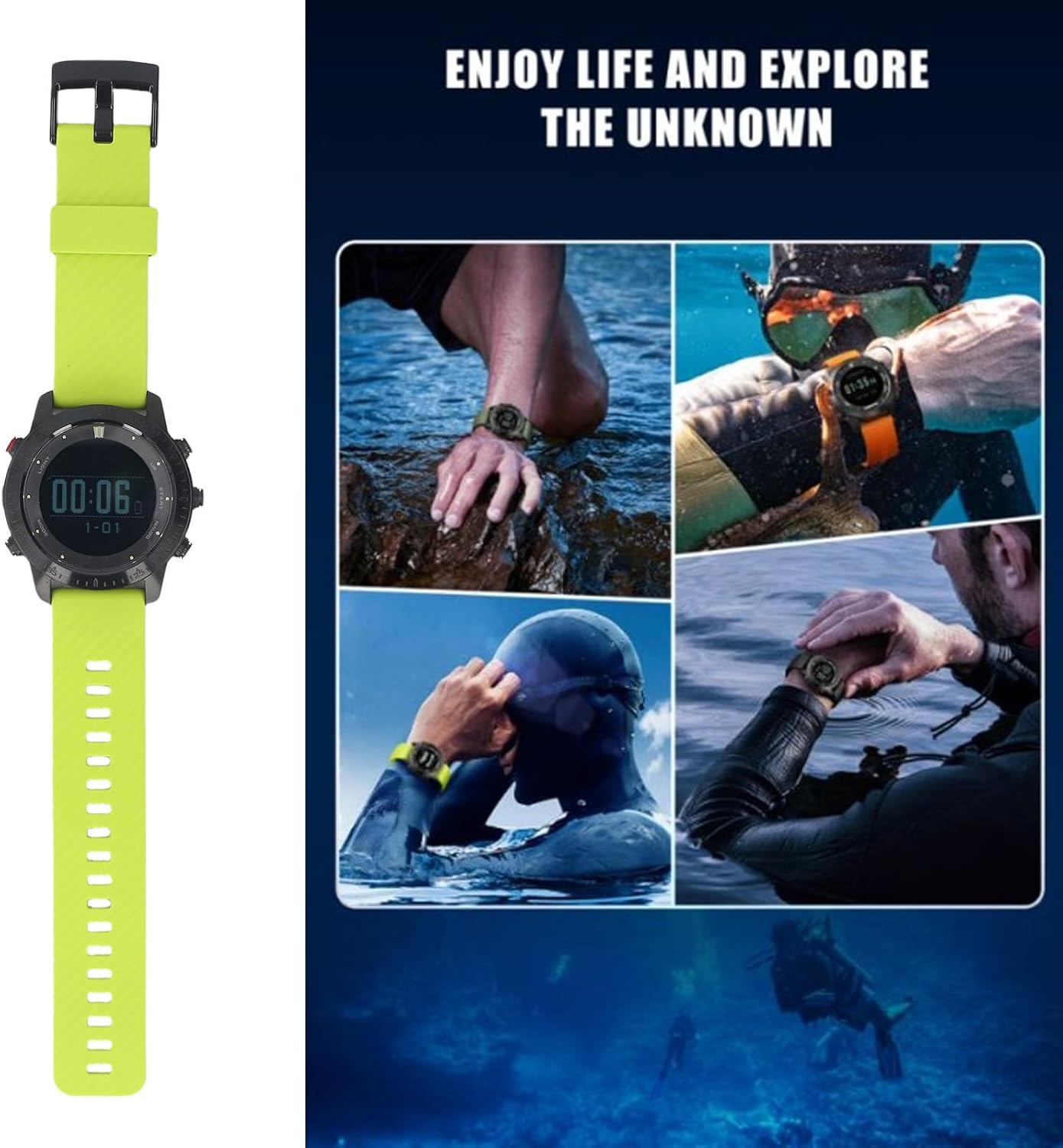 Keenso Dive Watch with Depth Sensor, Barometer, and for Diving, Swimming, and Snorkeling