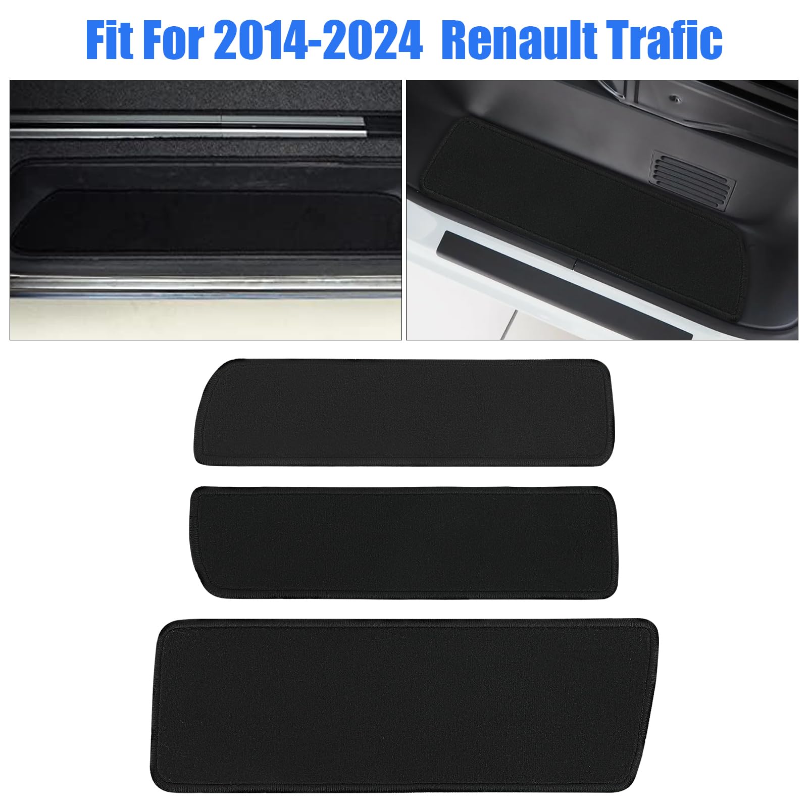 Confezione da 3 Tappetini sostituzione per Renault Trafic 2014-2024, Zerbino Ingresso, Zerbino Ingresso Durevole