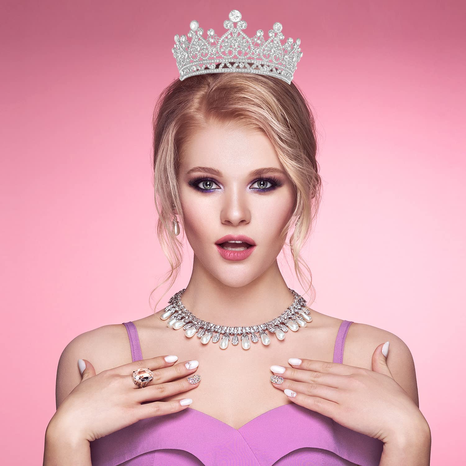 COURONNE PRINCESSE RONDE Couronnes Mariage En Strass La Mariée Femme