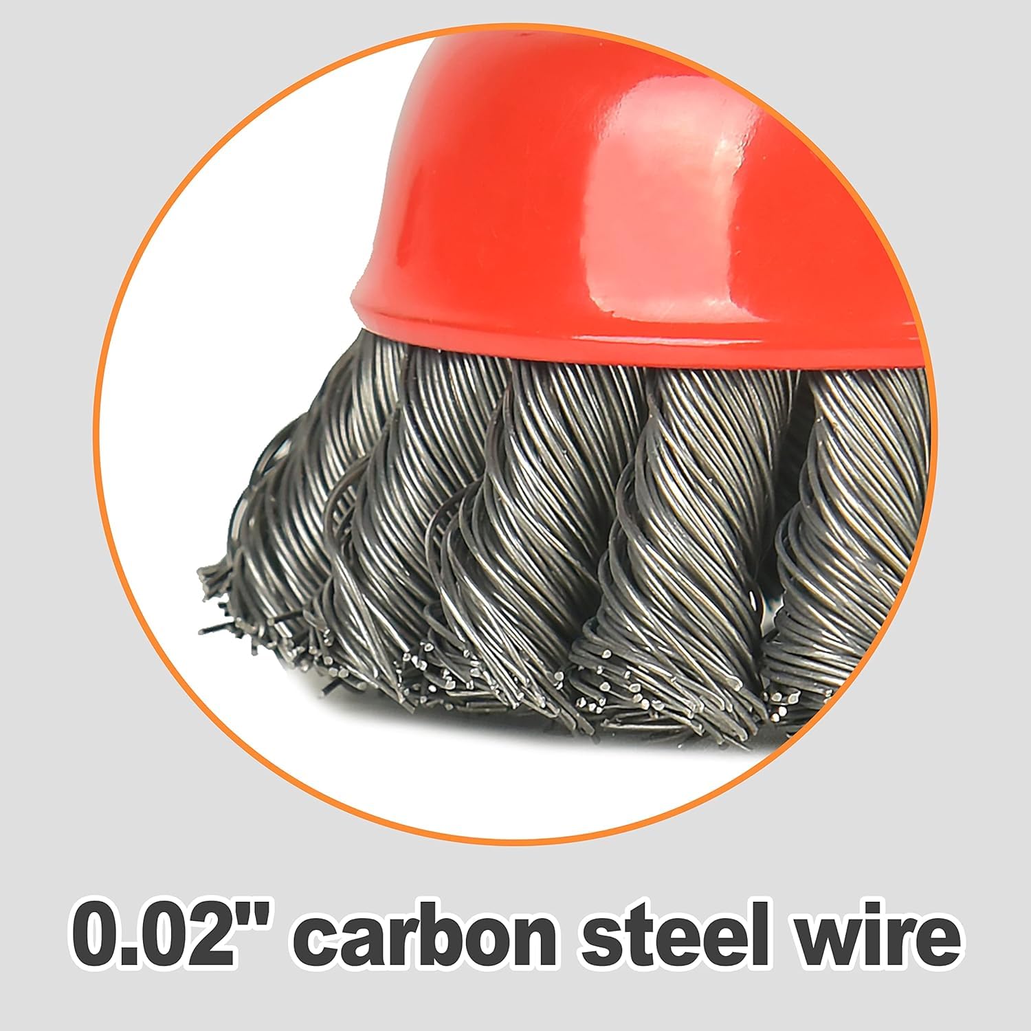 A A IN 8Pack Wire Wheel for Angle Grinder, 3 Inch Twisted Knotted Grinder Wire Wheel Brush with 5/8"-11 Threaded Arbor for Angle Grinder,Carbon Steel Wire Cup Brush for Rust,Corrosion,Paint Removal